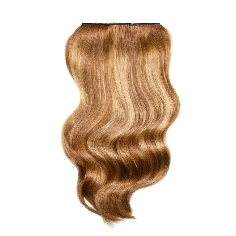 Doppelt getränkte Ganzkopf-Clip-in-Haarverlängerungen – Cinnamon Swirl Balayage