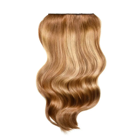 Extensions de cheveux à clips double trame - Balayage tourbillonnant à la cannelle