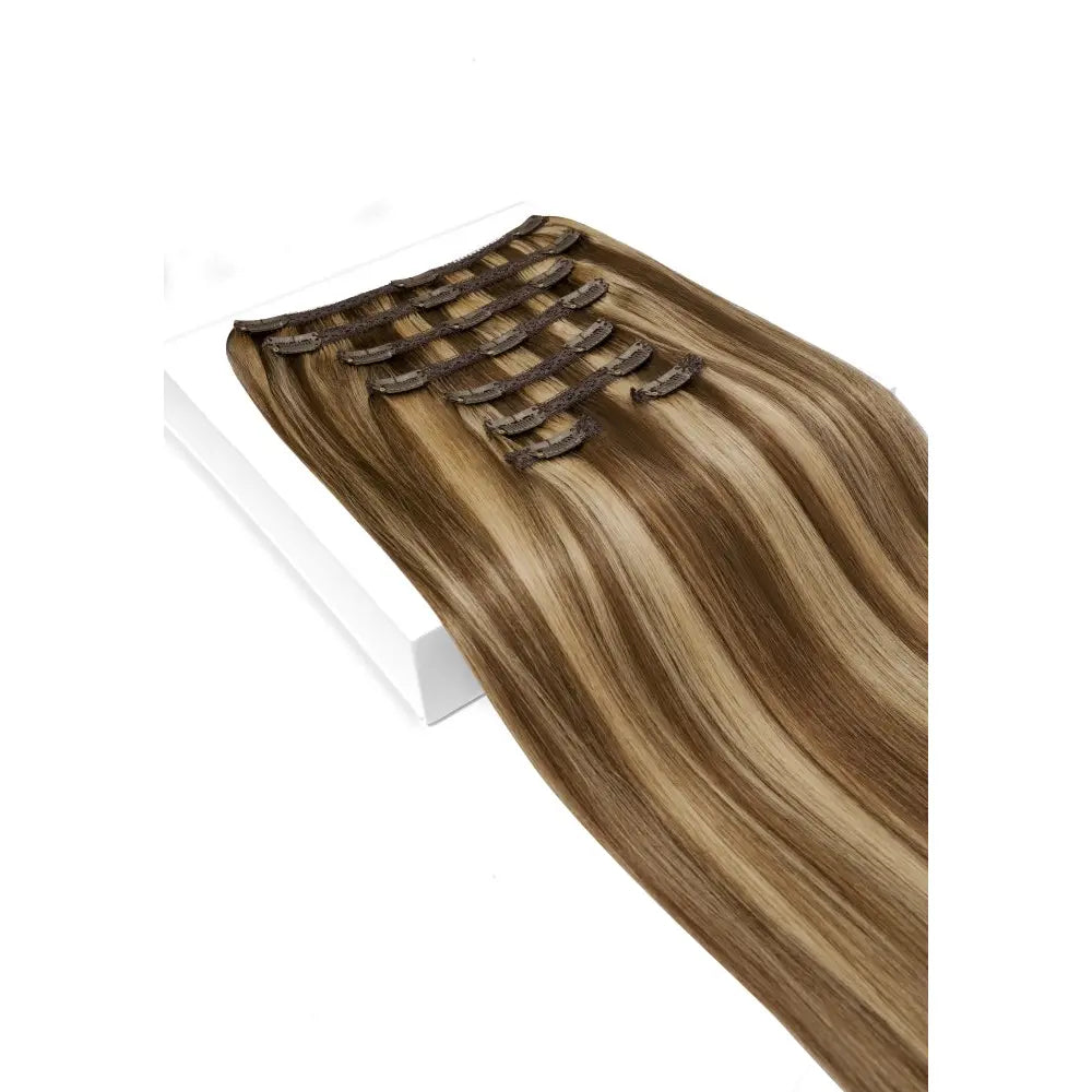 Chocolate Honey (#4/27) Ultra-Volumen-Clip-in-Ganzkopf-Set (240–300 g)