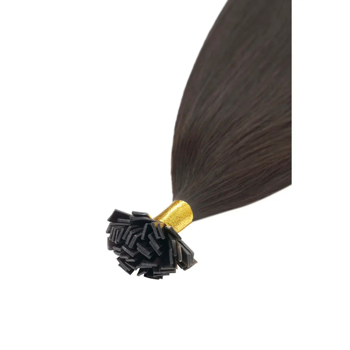 Darkest Brown (#2) Remy Royale Flat Tip Hair Extensions