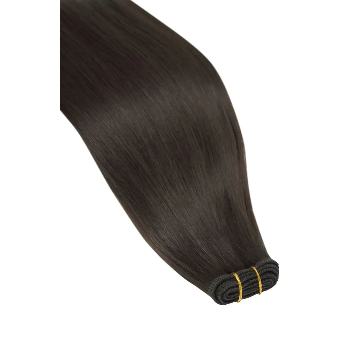 Darkest Brown (#2) Remy Royale Flat Weft Hair Extensions