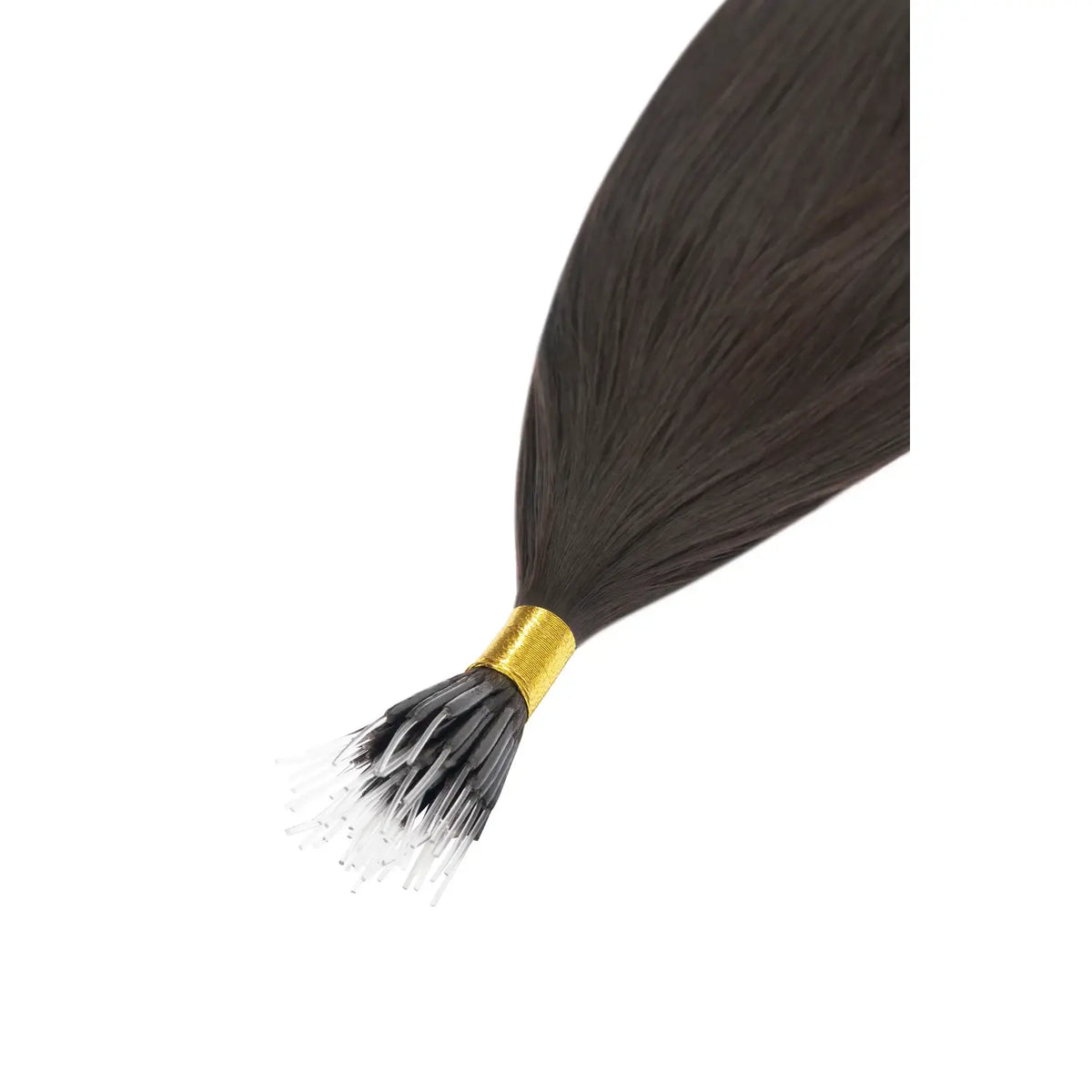 Darkest Brown (#2) Remy Royale Nano Bond Hair Extensions