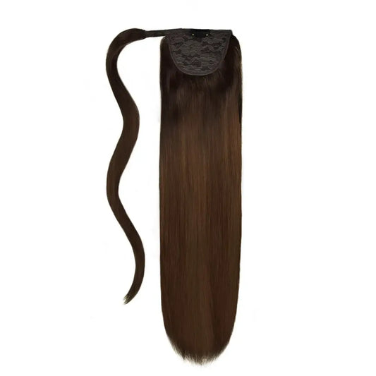 Extension de queue de cheval enveloppante droite à balayage expresso fondant