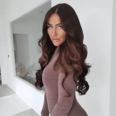 espresso melt balayage double weft hair extensions