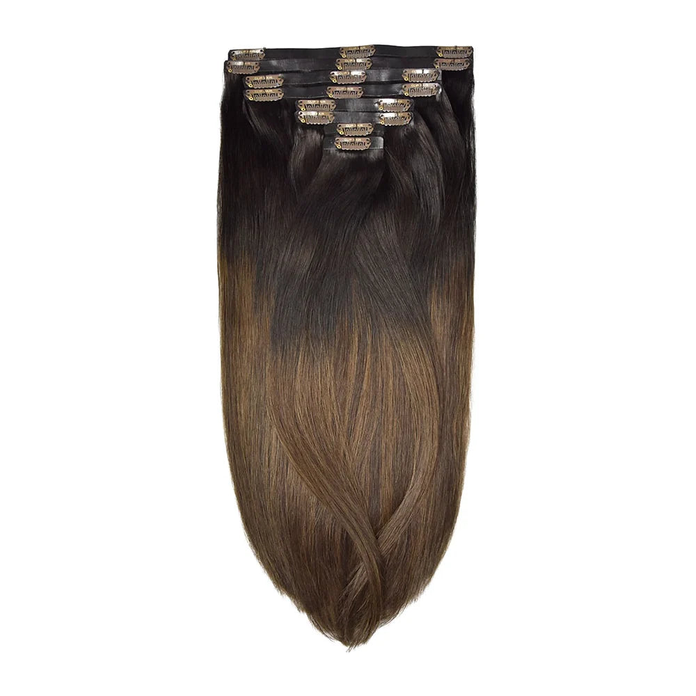 Remy Royale Seamless Clip ins - Espresso Melt Balayage