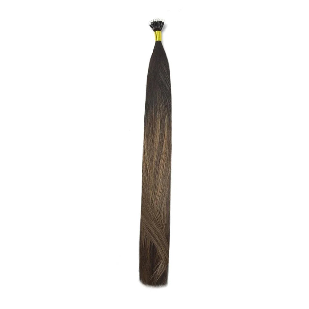 Nano Ring Hair Extensions Double Drawn - Espresso Melt Balayage