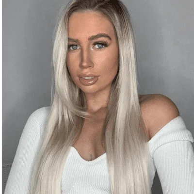 ice blonde seamless hair extension