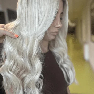 ice blonde remy royale nano ring hair extension