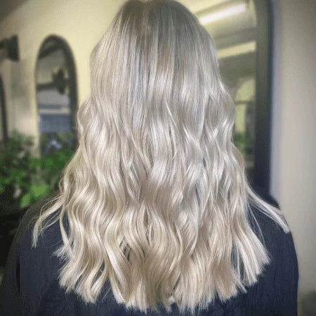 ice blonde tape in hair extensions