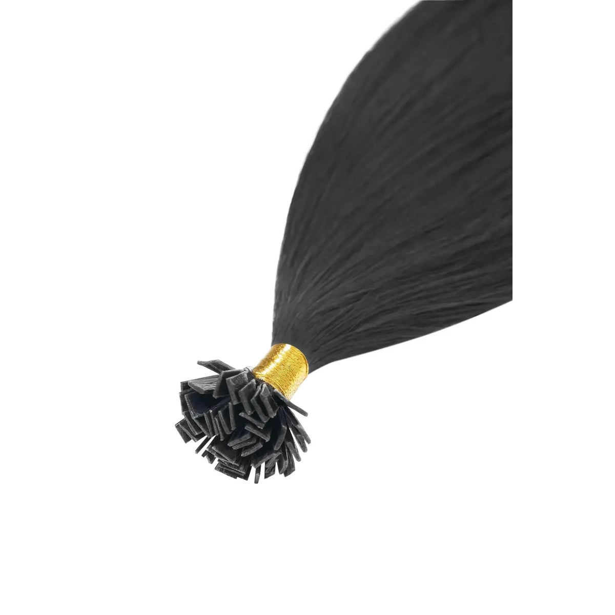 Jet Black (#1) Remy Royale Flat Tip Hair Extensions