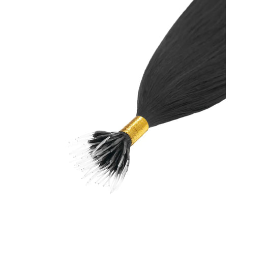 Extensions de cheveux Remy Royale Nano Bond Noir de jais (#1)