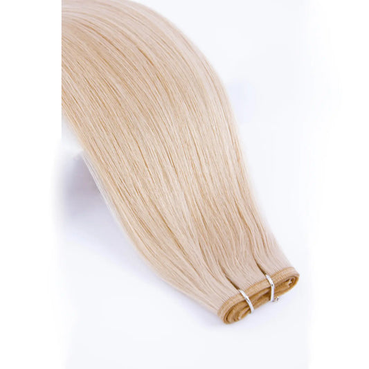 Blond cendré clair (#22) Extensions de cheveux à trame plate Remy Royale