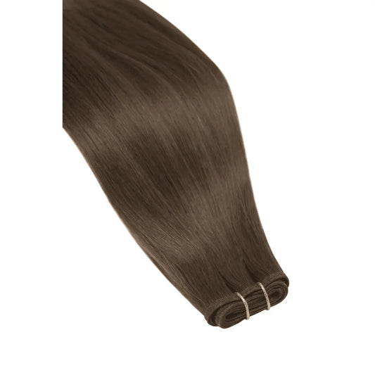 Extensions de cheveux à trame plate Remy Royale brun moyen (#4)