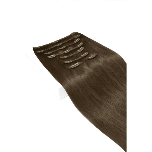 Ensemble de tête complète à clip ultra-volume brun moyen (#4) (240-300G)