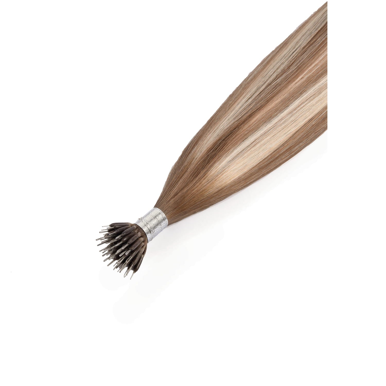 Natural Mocha Melt Nano Ring Hair Extensions: extension attachment method