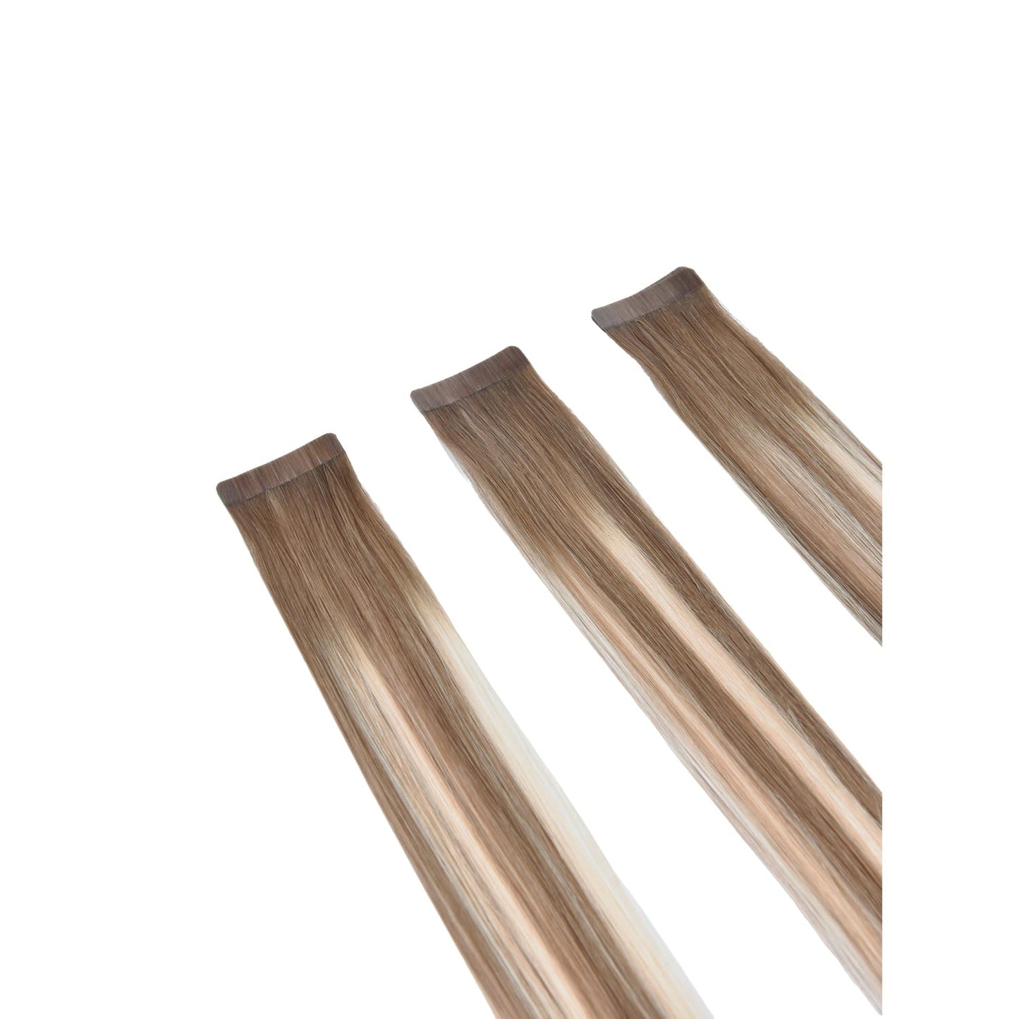 Natural Mocha Melt Remy Royale Tape In Hair Extensions: extension attachment method