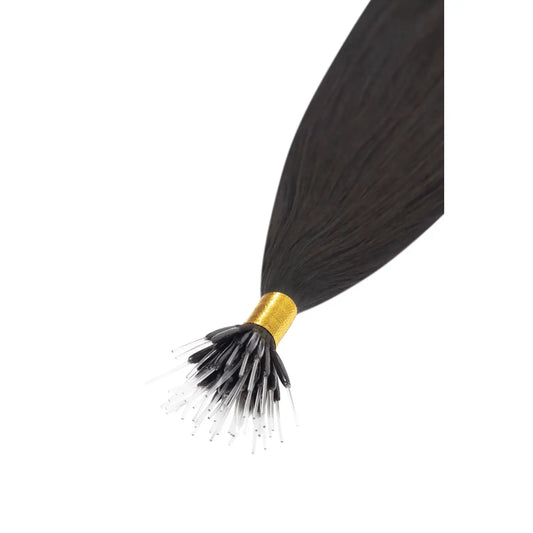 Off/Natural Black (#1B) Remy Royale Nano Bond Hair Extensions