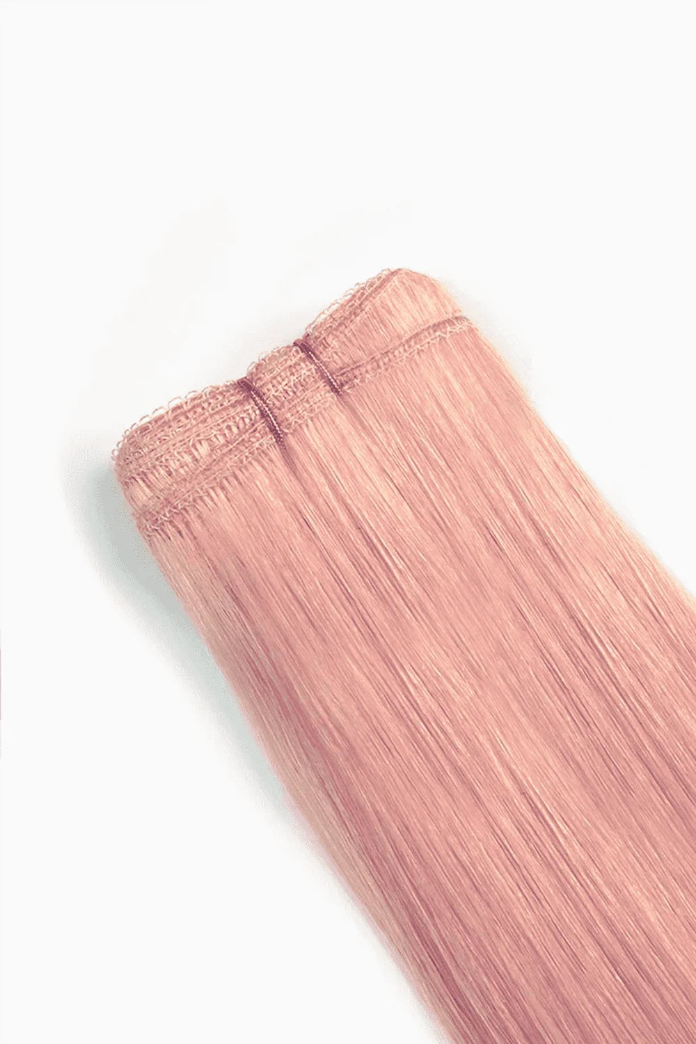 pastel pink hair weft extension