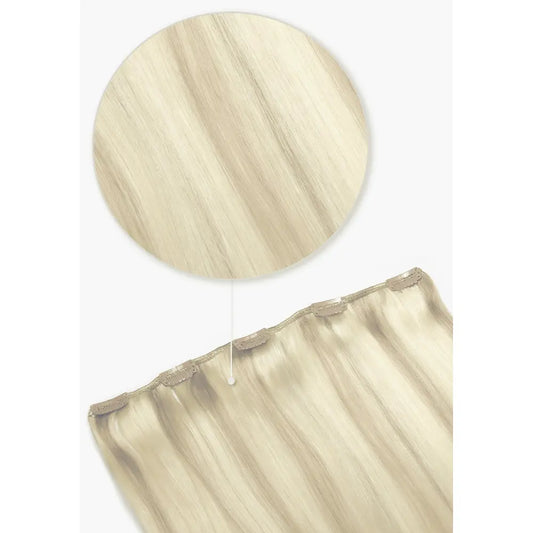 One Piece Top-up Remy Clip in Human Hair Extensions - Platinum BlondeMe