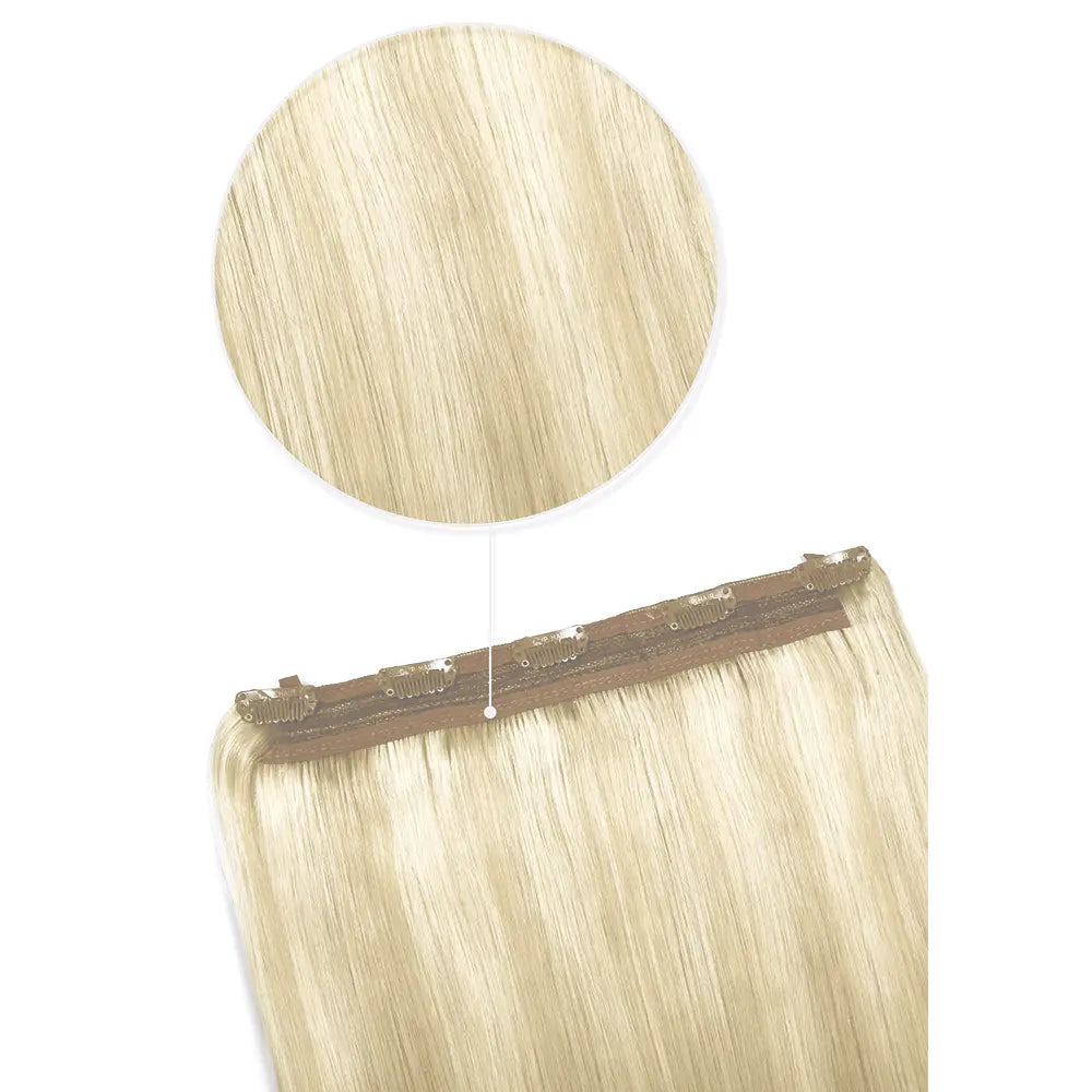 Platinum BlondeMe Quad Weft Clip In One Piece Hair Extensions