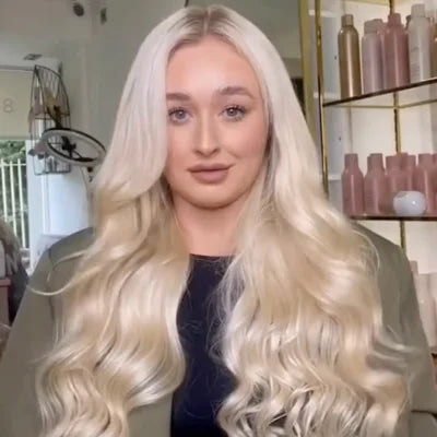 Barbie Blonde #16/60 Nano Ring Hair Extension Influencer Video