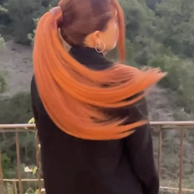 Flaming Ginger #350 Straight Up Wrap Around Ponytail Influencer Video