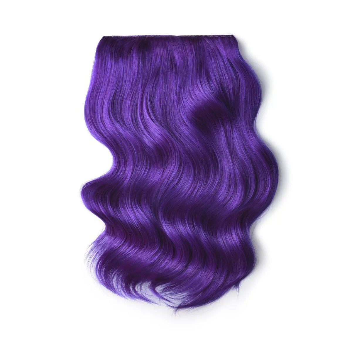 Double Wefted Full Head Remy Clip in Human Hair Extensions - Purple