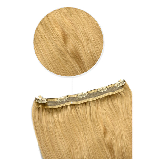 Extensions de cheveux humains Remy à clips en une seule pièce - Blond doré clair (#16)