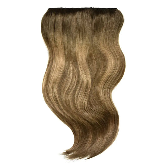 Extensions de cheveux à clips double trame - Balayage bronze doux