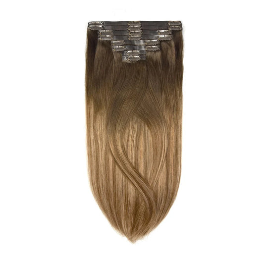 Remy Royale Seamless Clip ins - Balayage Bronze Doux