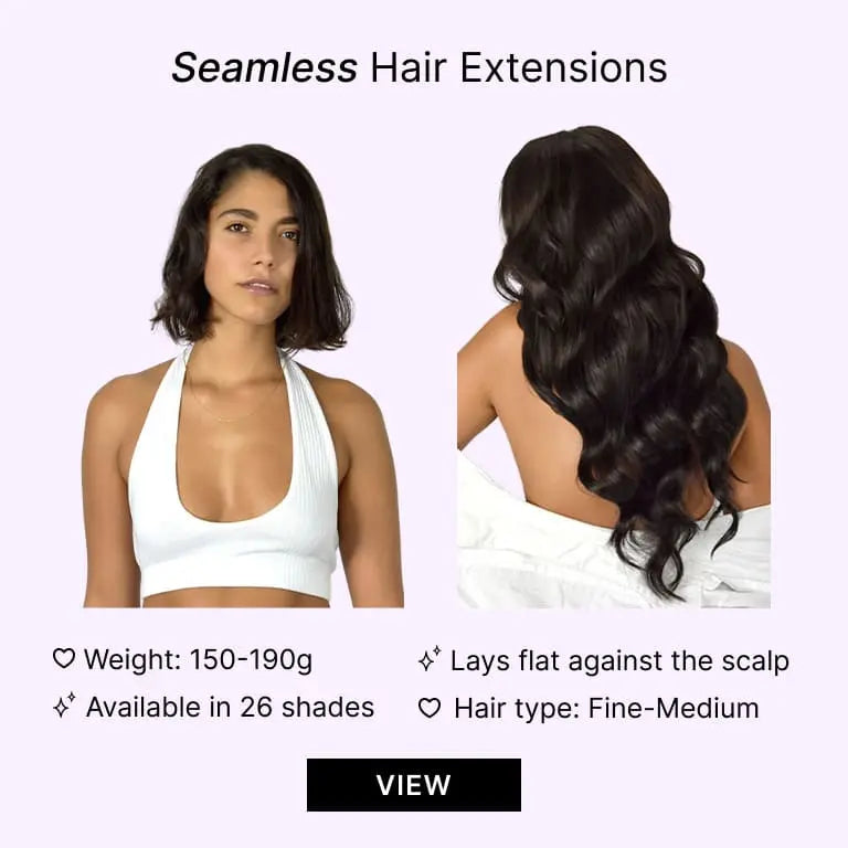 seamless hair extension before and after