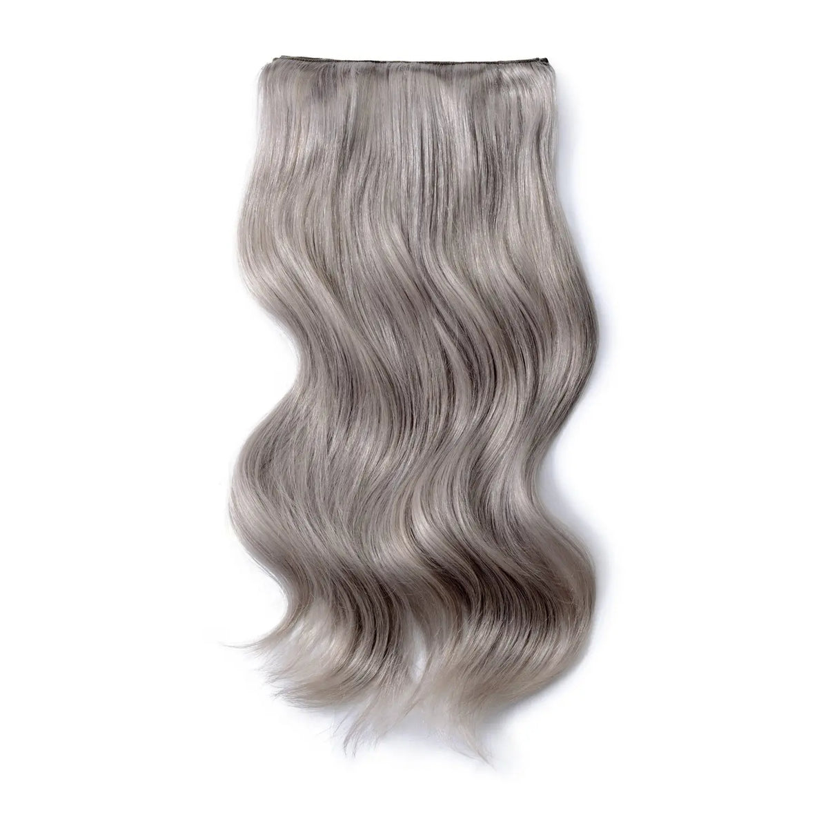 Double Wefted Full Head Remy Clip in Human Hair Extensions - Silver / Grey (#SG)