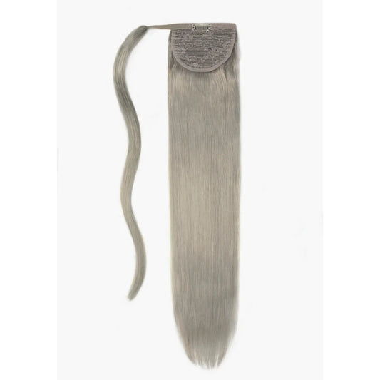 Silver/Grey (#SG) Straight Up Wrap Around Ponytail Extension