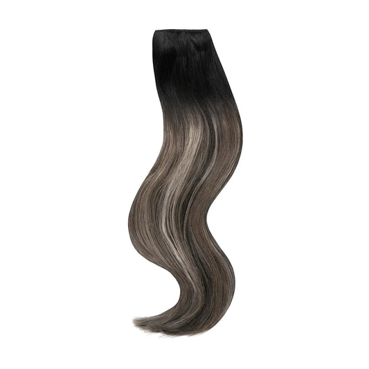 Clip de trame quadruple Balayage Silver Shadow dans les extensions de cheveux en une seule pièce