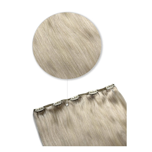 One Piece Top-up Remy Clip in Human Hair Extensions - Silver Sand (#SS)