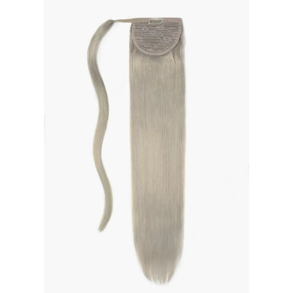 Silver Sand (#SS) Straight Up Wrap Around Ponytail Extension