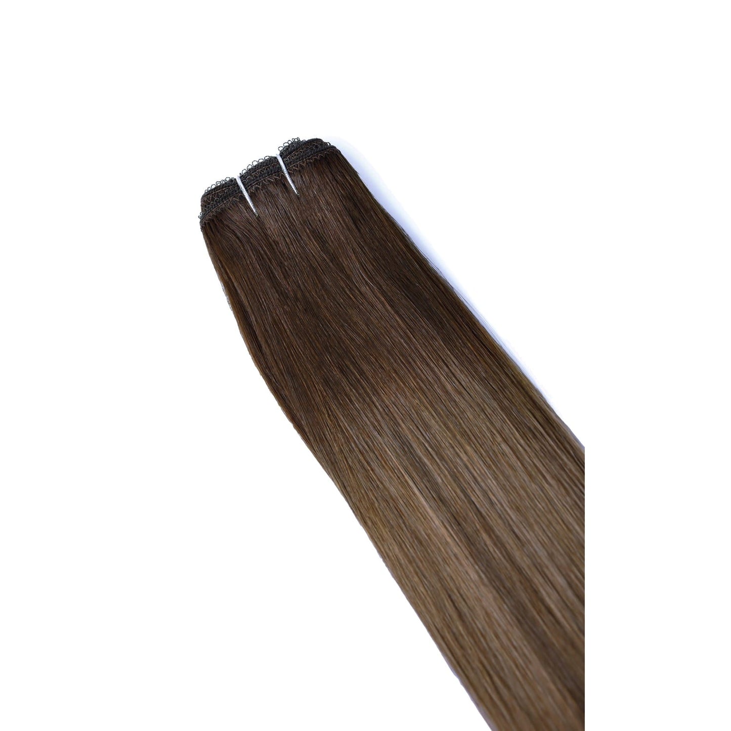 Toasted Chestnut Melt Balayage Remy Royale Weave Weft hair Extension: extension attachment method