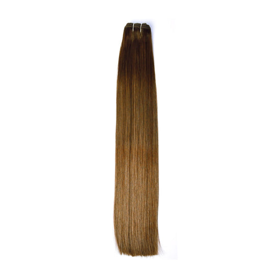 Toasted Chestnut Melt Remy Royale Hair Weft Hair Extensions: full extension