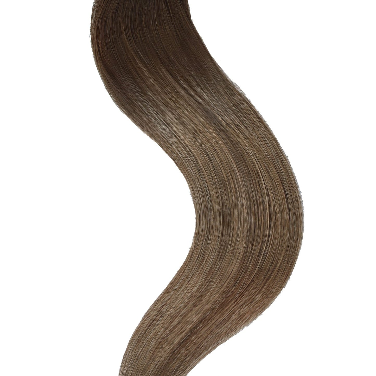 Toasted Chestnut Melt Balayage Tape In Hair Extensions: hair extension close up