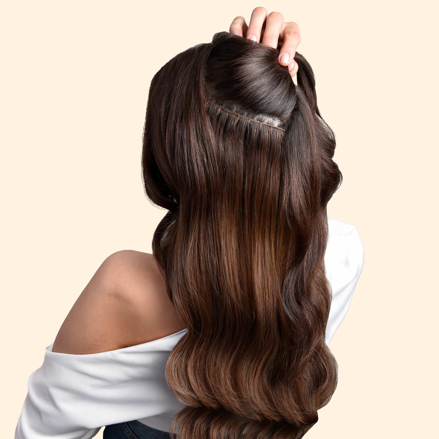 Toasted Chestnut Melt Remy Royale Hair Weft Hair Extensions: under the hood