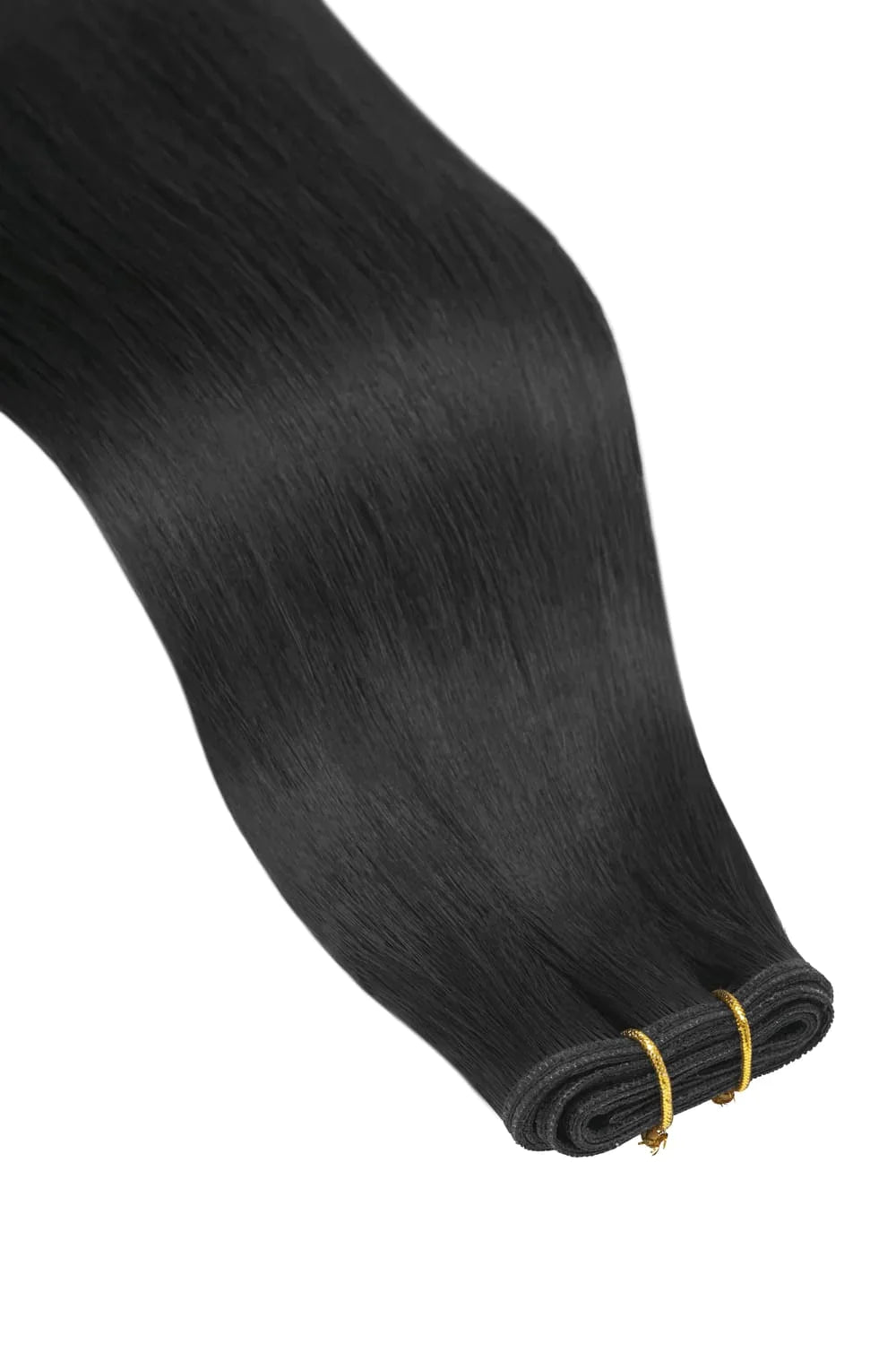 Jet Black (#1) Remy Royale Flat Weft Hair Extensions