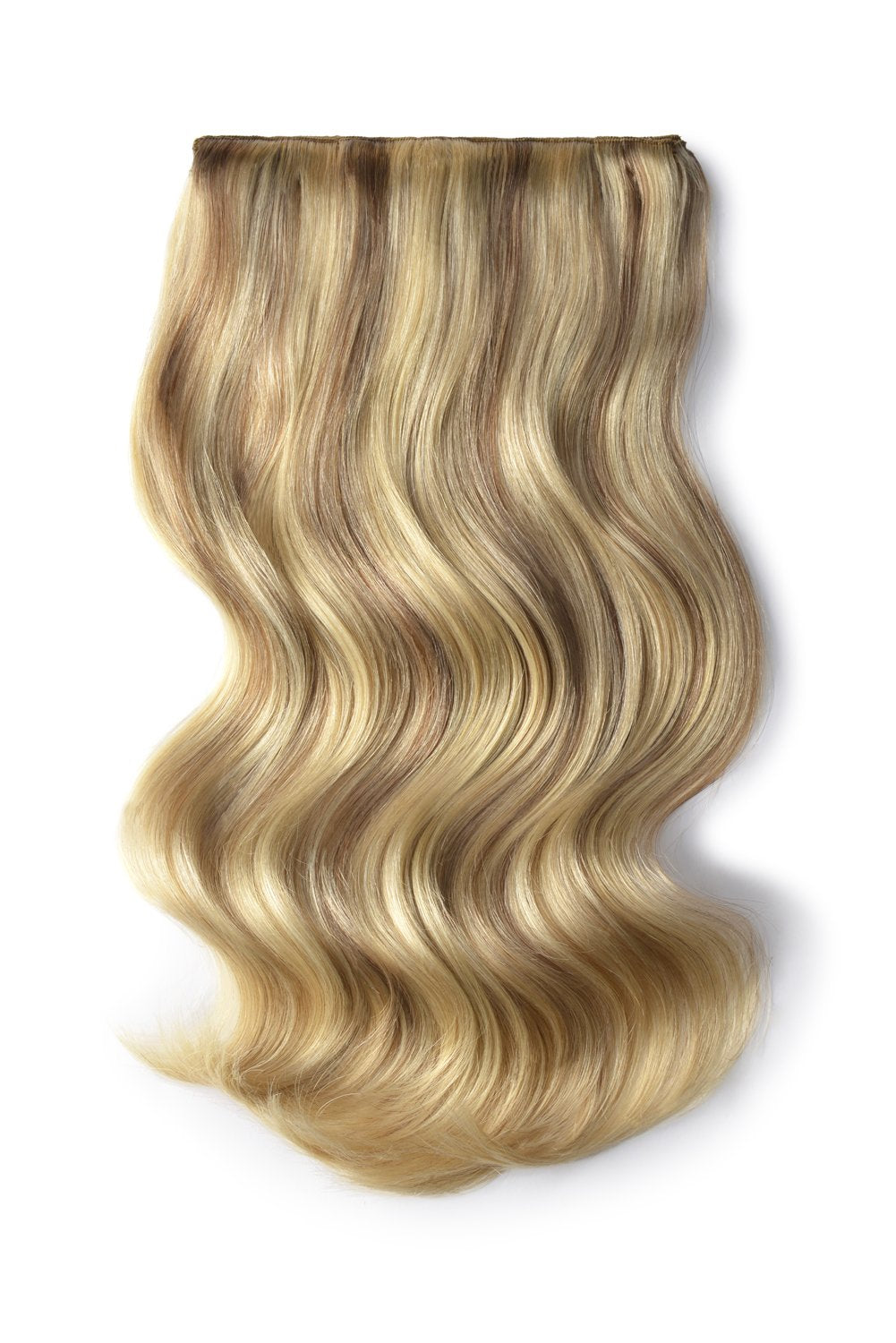 Double Wefted Full Head Remy Clip in Human Hair Extensions - Dark Blonde/Ash Blonde Mix (#14/22)