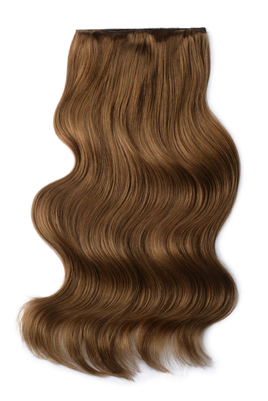 Double Wefted Full Head Remy Clip in Human Hair Extensions - Dark Blonde (#14)