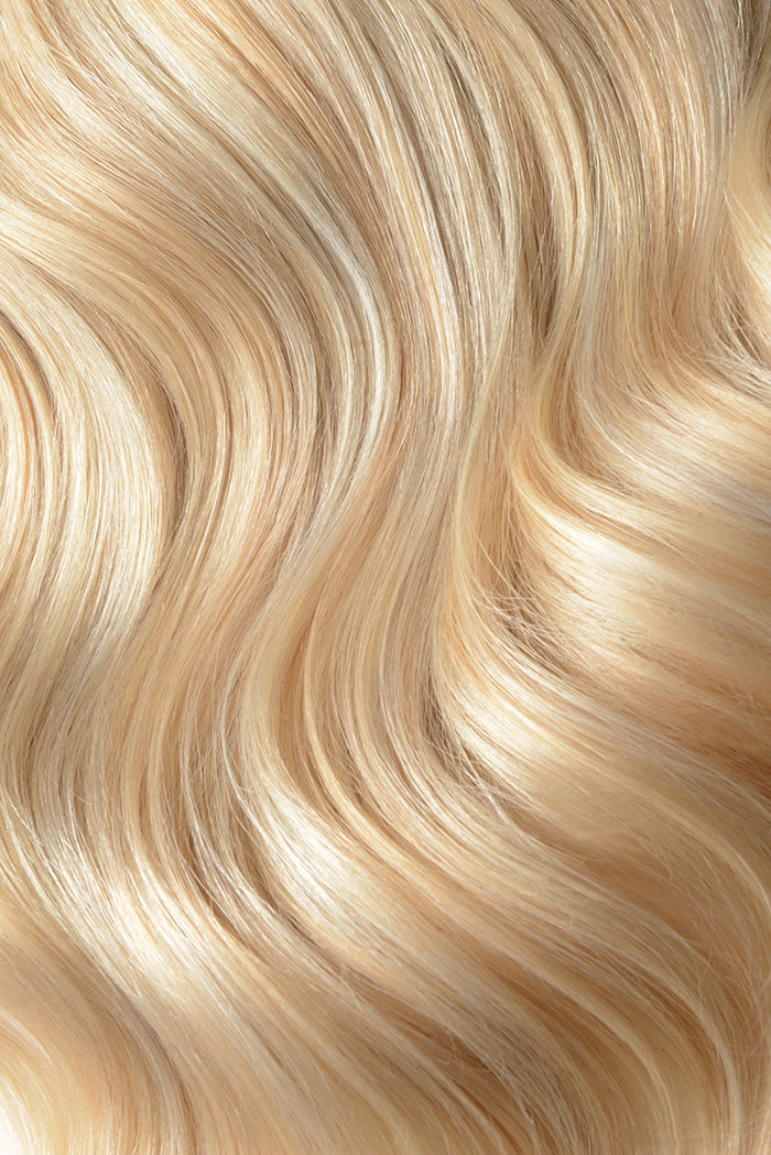 Clip-in-Echthaarverlängerungen aus Remy-Echthaar mit doppelter Tresse für den ganzen Kopf – Barbie-Blond (#16/60)