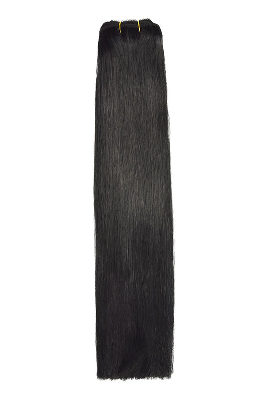 Remy Royale Double Drawn Human Hair Weft Weave Extensions - Tiefschwarz (#1)
