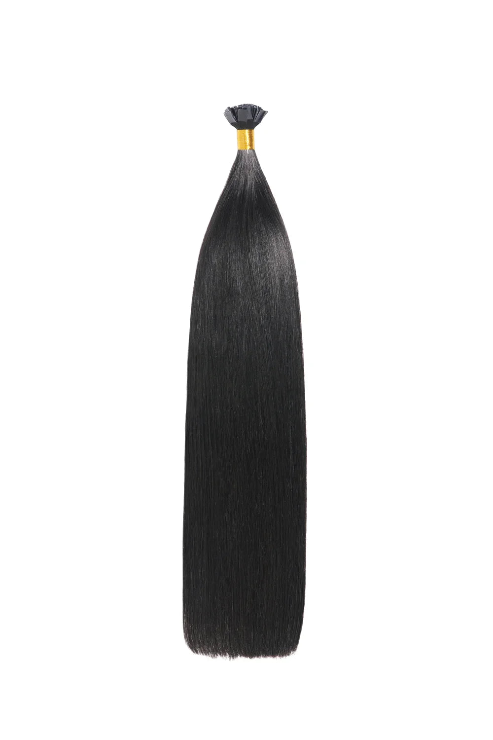 Off/Natural Black (#1B) Remy Royale Flat Tip Hair Extensions