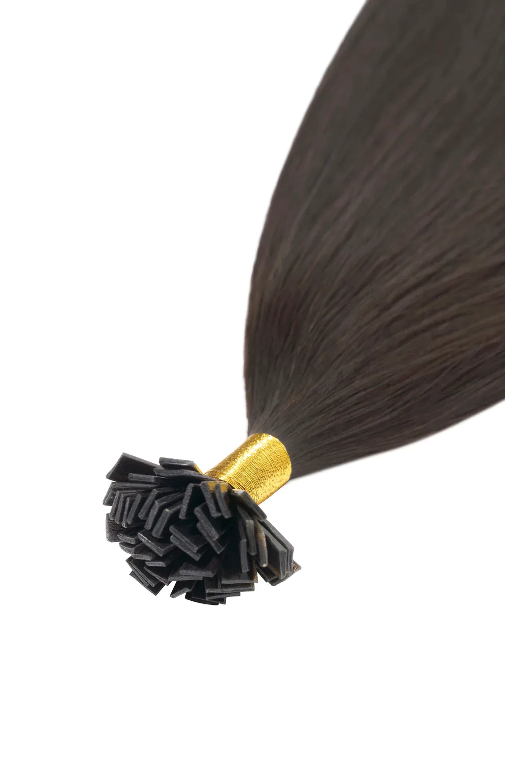 Darkest Brown (#2) Remy Royale Flat Tip Hair Extensions