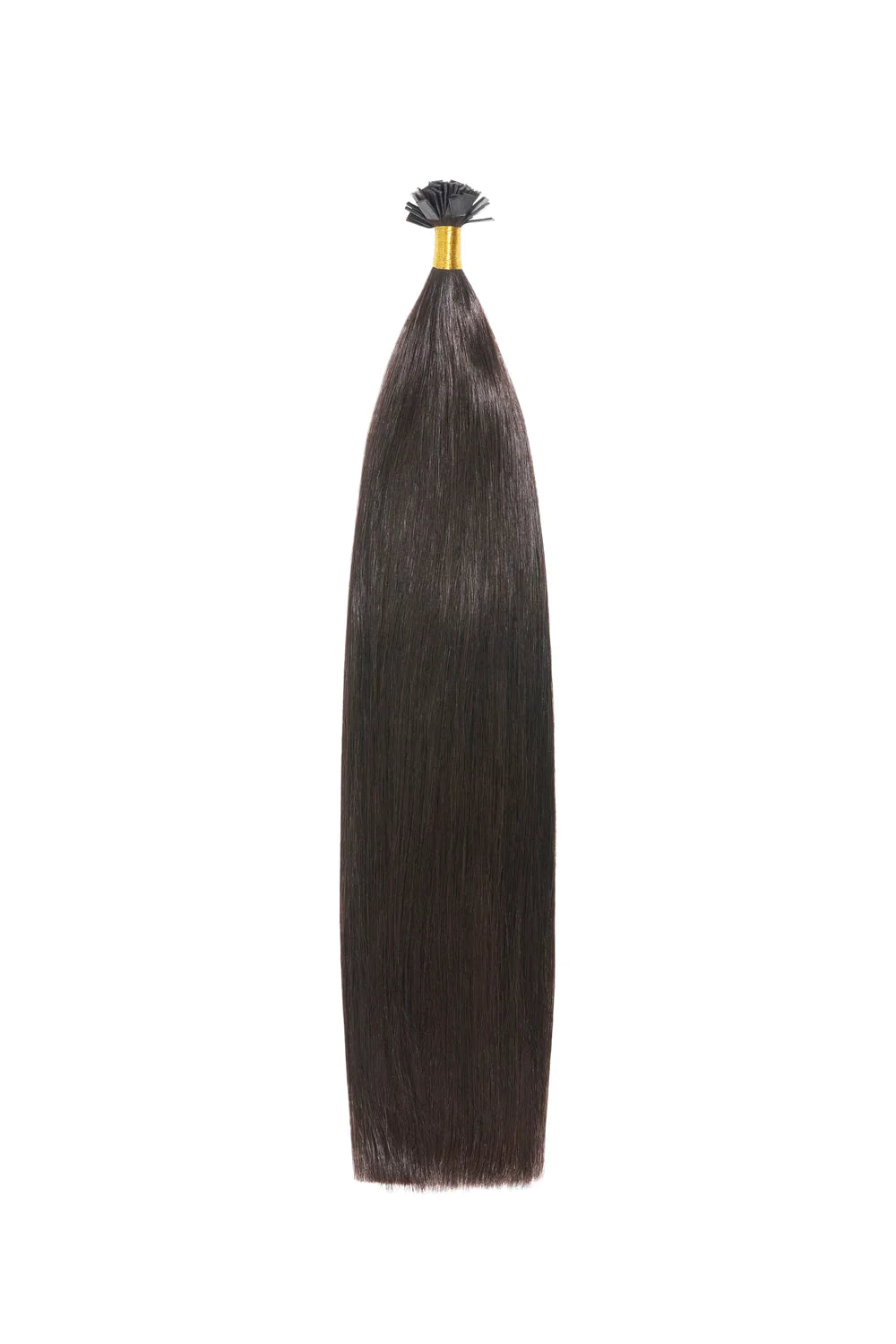 Darkest Brown (#2) Remy Royale Flat Tip Hair Extensions