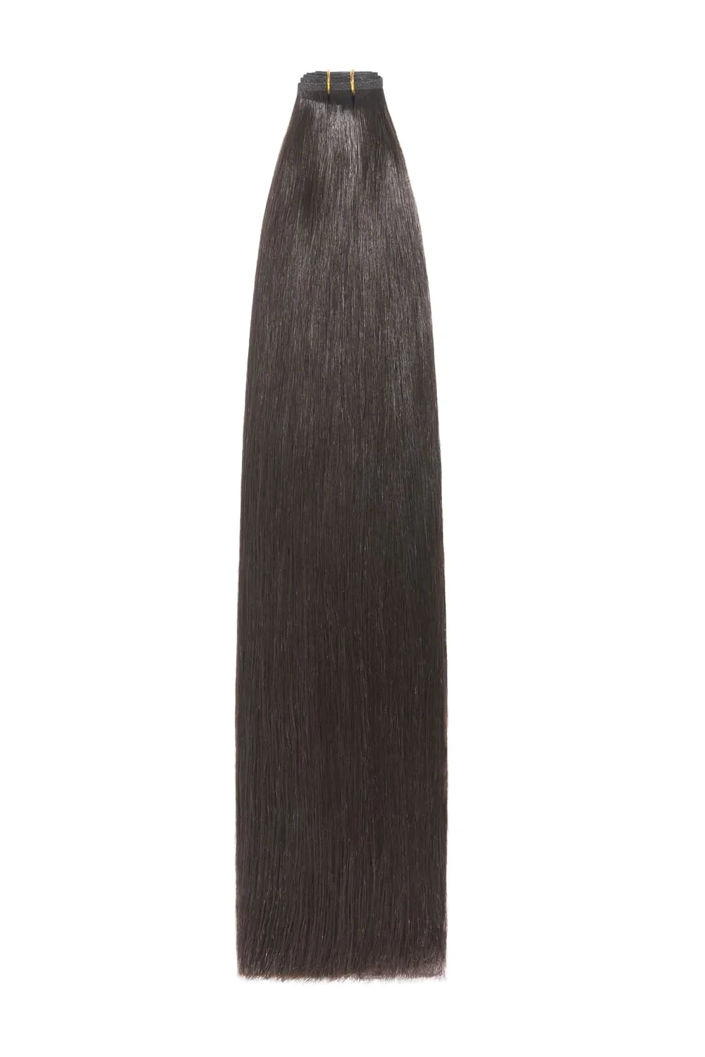 Darkest Brown (#2) Remy Royale Flat Weft Hair Extensions