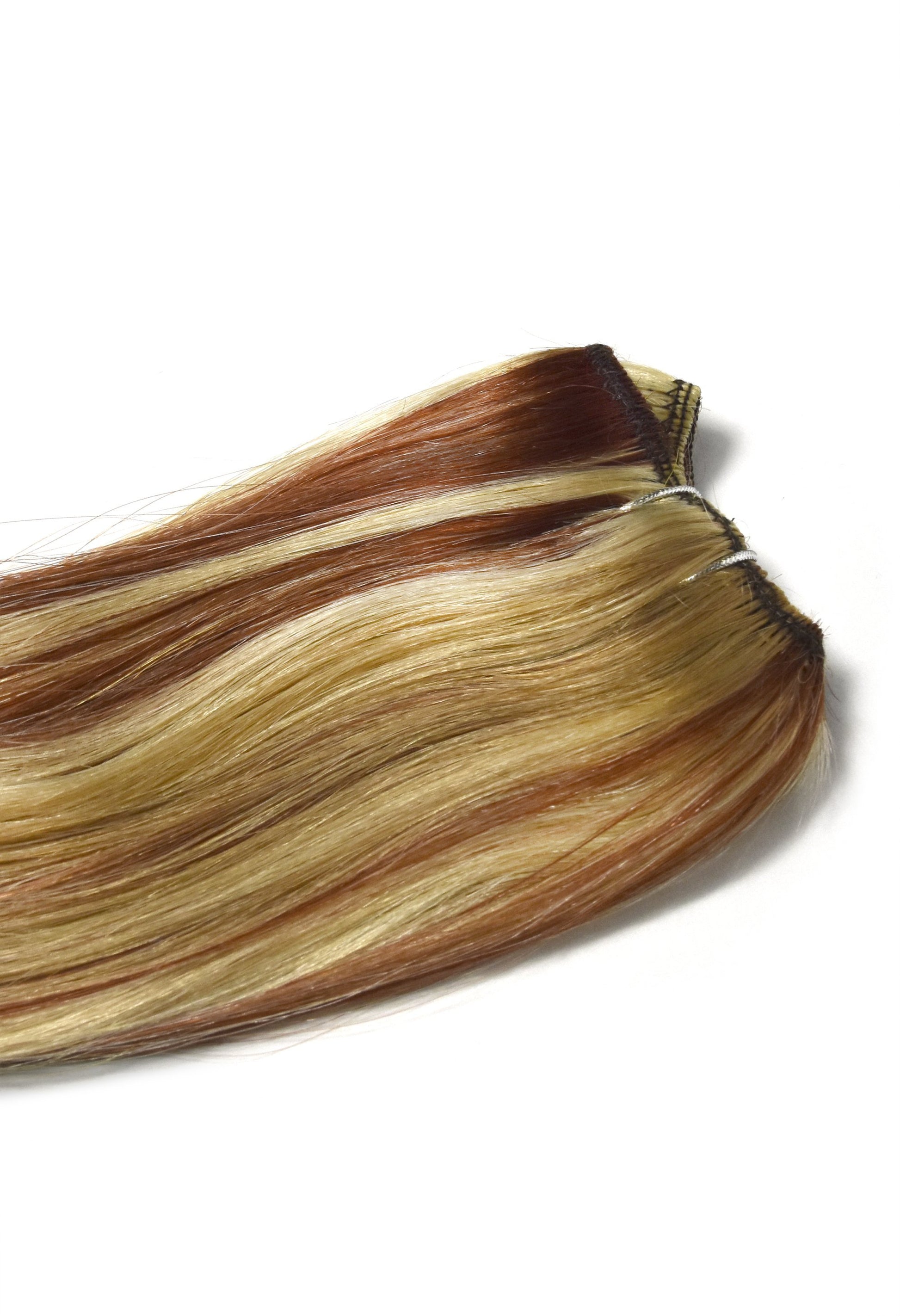 blonde auburn highlights one piece hair extensions